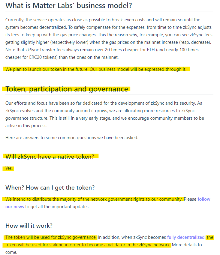 GKHazy's tweet photo. This is straight up! 😂😂 No suspense, no playing around. There WILL be a native token! 

https://t.co/sbXWZzRrRw

"The supermajority of the network governance rights will be distributed to the community in a fair and transparent way."

When airdrop @zksync? 😬🥳

#zksync #L2 https://t.co/APKrJupoNx