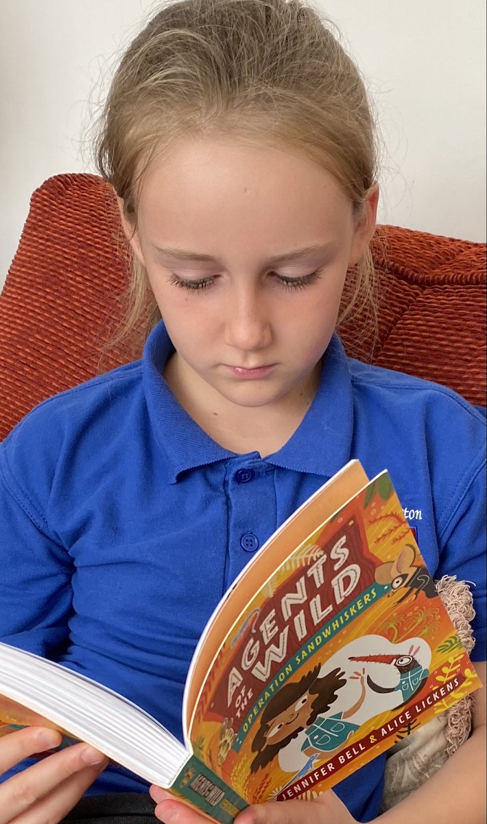 JillBennett18's tweet photo. Emmanuelle (8) could hardly wait to get stuck into #Agentsofthewild #OperationSandwhiskers @jenrosebell @AVLickens @WalkerBooks #RedReadingHub review here https://t.co/WVD8XMRe7X https://t.co/dLC3ph6pqv