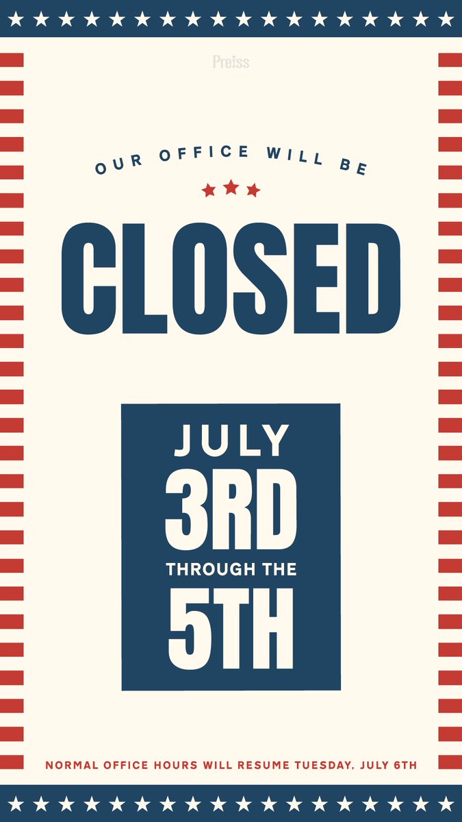Our office will be closing early at 3pm today, Friday, July 2nd!