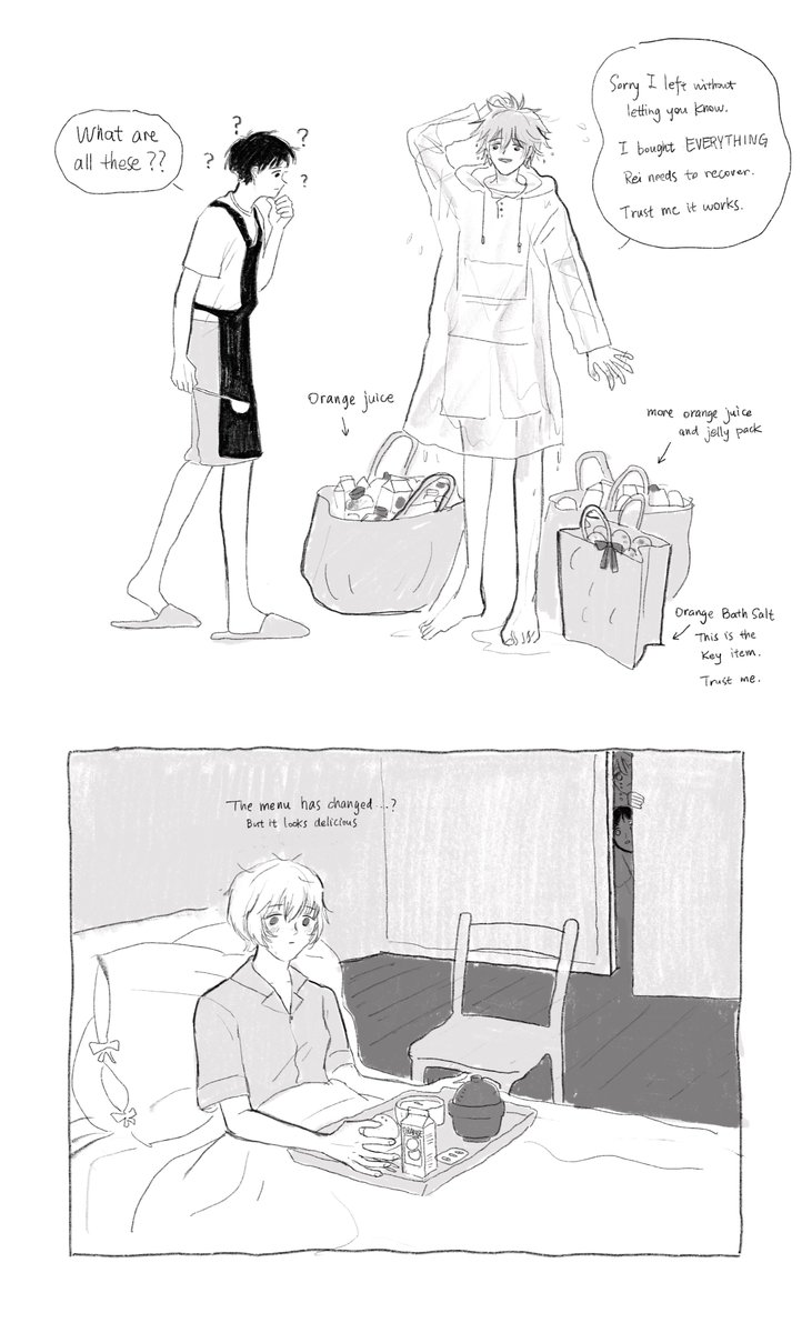 so long since the last episode but here it's my 135 storyline…when Rei (and Kaworu) had a fever 