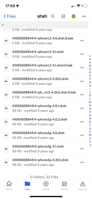 tfw you have every single shsh blob for every device but are missing about 2 years of iPhone photos because<a href="/tag/apple"class="tags"><span>#apple</span></a><a href="/tag/jailbreaking"class="tags"><span>#jailbreaking</span></a>