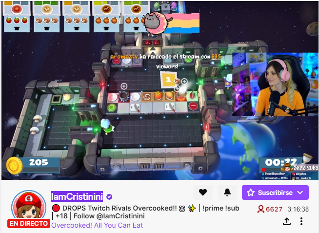 AromazOficial's tweet photo. Conseguiremos el LIKE de @IamCristinini??? Hoy la hemos pillado con las manos en la masa en @Overcookedgame , junto con @LuzuGames @Maximus3blog y @LakshartNia en @TwitchRivals !!!!
Gracias a tod@s por ese pedazo de RAID, sois grandes! https://t.co/NffuDomr3q
