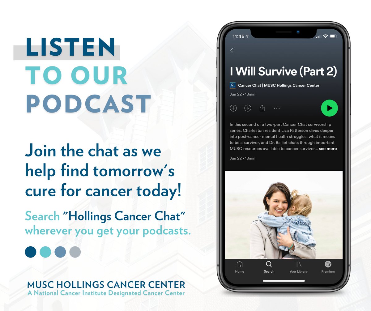 muschollings's tweet photo. Tune in to our latest episode of the Cancer Chat podcast where we sit down with Charleston resident Liza Patterson and finish the chat about mental health and what it means to be a cancer survivor.

Listen wherever you get your podcasts.

#cancerchat #podcast #MUSCHollings https://t.co/K0dSdI6On9