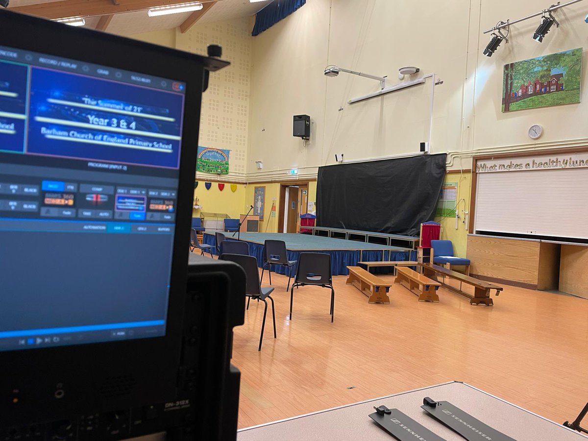 We have been live-streaming a first this week - The Summer of ‘21 Barham Primary School dramas - here we are about ready to go! #community #education