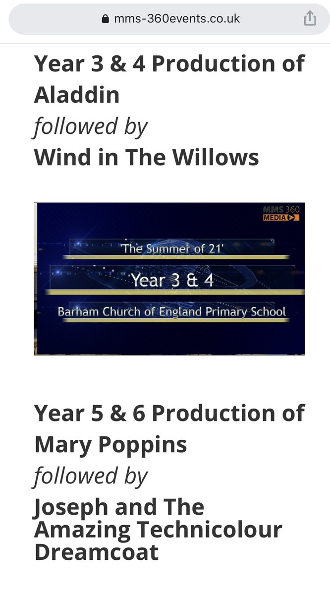 And these were the four productions we live streamed.