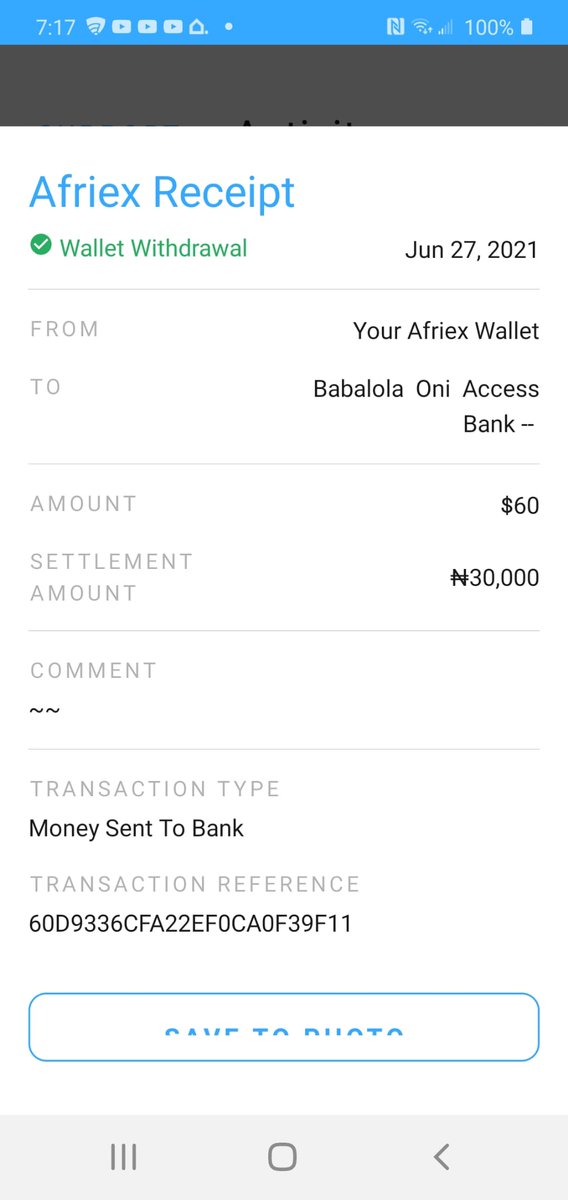 vikkymore's tweet photo. @afriexapp Good evening! Please kindly assist to check the status of this transaction. A particular sum of money was sent from the US with the receipt as attached and same was not received here in Nigeria. Kindly revert urgently . https://t.co/39gjADHw5p
