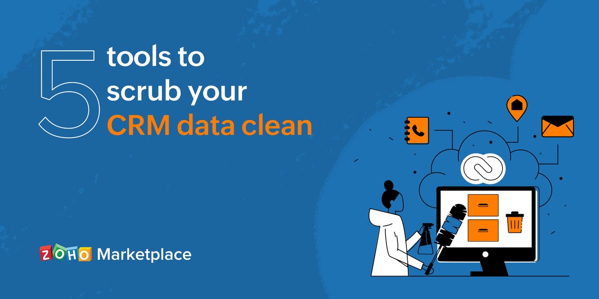 ZohoMENA's tweet image. #zohoblog
To keep your CRM data error-free and useful, it's essential to periodically purge all faulty details and duplicates. Here are 5 tools that you can use to get your @ZohoCRM  data organized and keep it that way. 
Read blog: zcu.io/ILfD 
@ZohoMarketplace
