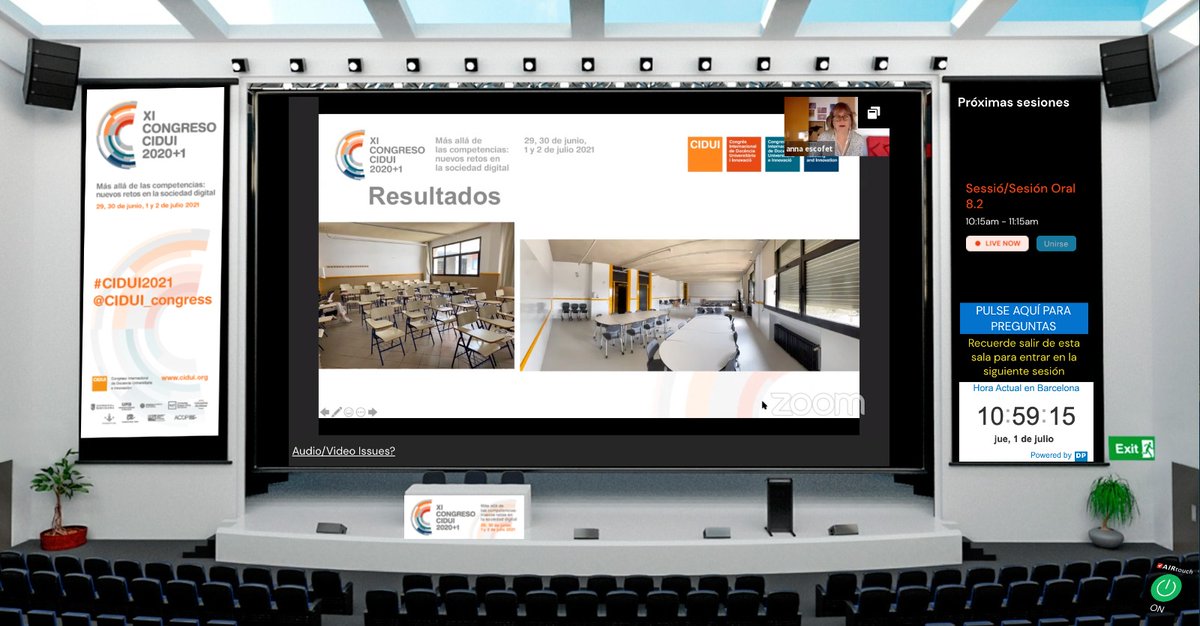 SmartClassPro's tweet image. 📢La profesora de la @UniBarcelona e investigadora de @SmartClassPro Anna Escofet (@AnnaEscofet) participó ayer en el @CIDUI_congress para hablar de diseño y mejora de espacios de aprendizaje en la #Universidad basados en la #investigacion de Smart Classroom Project

#CIDUI2021