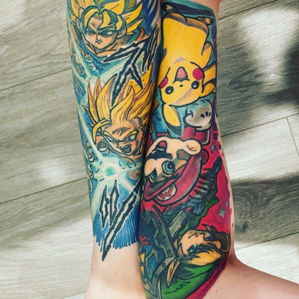 Super Saiyan Goku Kamehameha Dragon Ball Tattoo Dbz - Dragon Ball