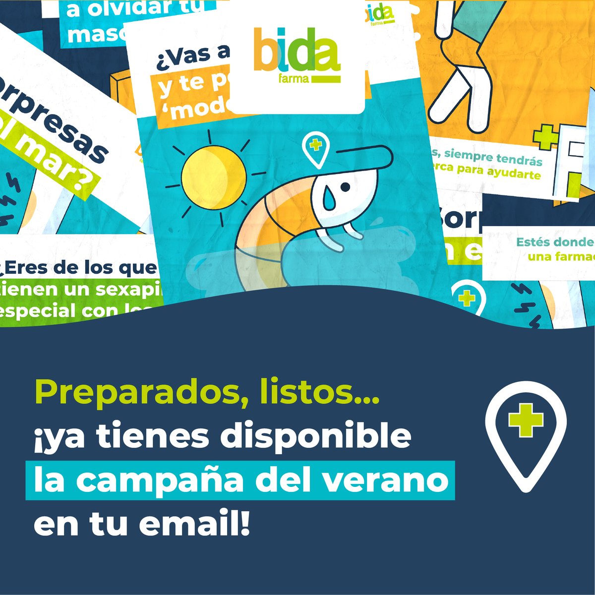 BidaFarma's tweet photo. Bidafarma inicia su campaña de verano🏖️ bajo el claim 
"𝐄𝐬𝐭é𝐬 𝐝𝐨𝐧𝐝𝐞 𝐞𝐬𝐭é𝐬, 𝐬𝐢𝐞𝐦𝐩𝐫𝐞 𝐭𝐞𝐧𝐝𝐫á𝐬 #𝐔𝐧𝐚𝐅𝐚𝐫𝐦𝐚𝐜𝐢𝐚𝐂𝐞𝐫𝐜𝐚 𝐩𝐚𝐫𝐚 𝐚𝐲𝐮𝐝𝐚𝐫𝐭𝐞" 

Lee la noticia completa en nuestra web: https://t.co/JGNdcW5cdS 

#AhoraBidaFarma https://t.co/FUNtYkIo5l
