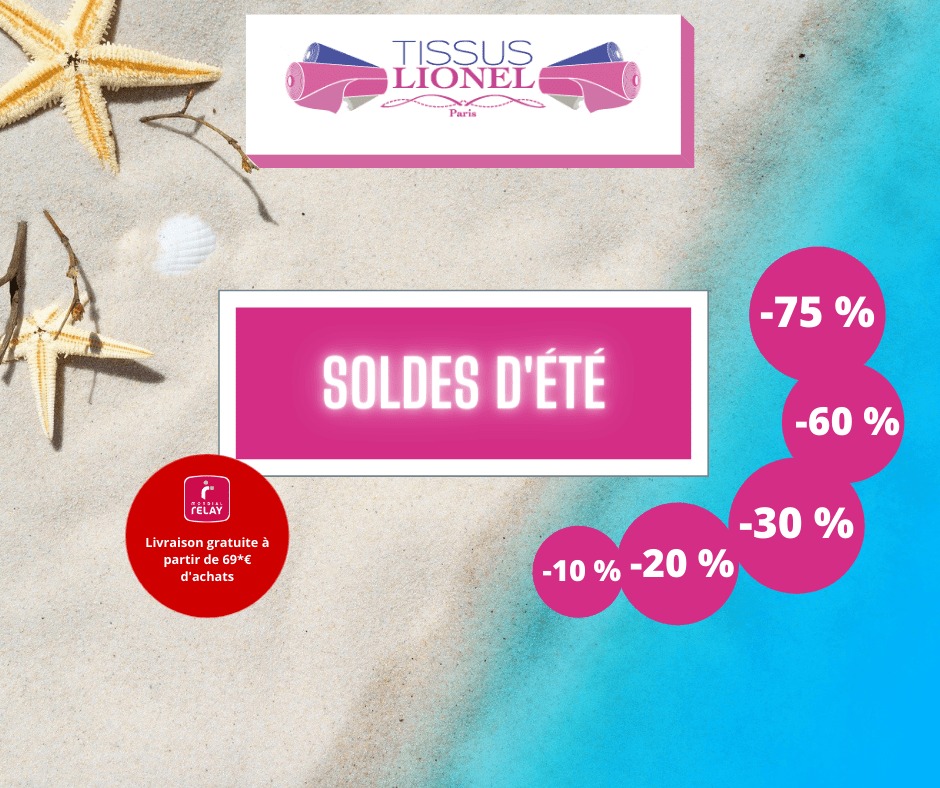 Les soldes Tissus Lionel c'est maintenant jusqu'à -75 % tissuslionel.com
#Soldes #couture #tissu #couturier #lycra