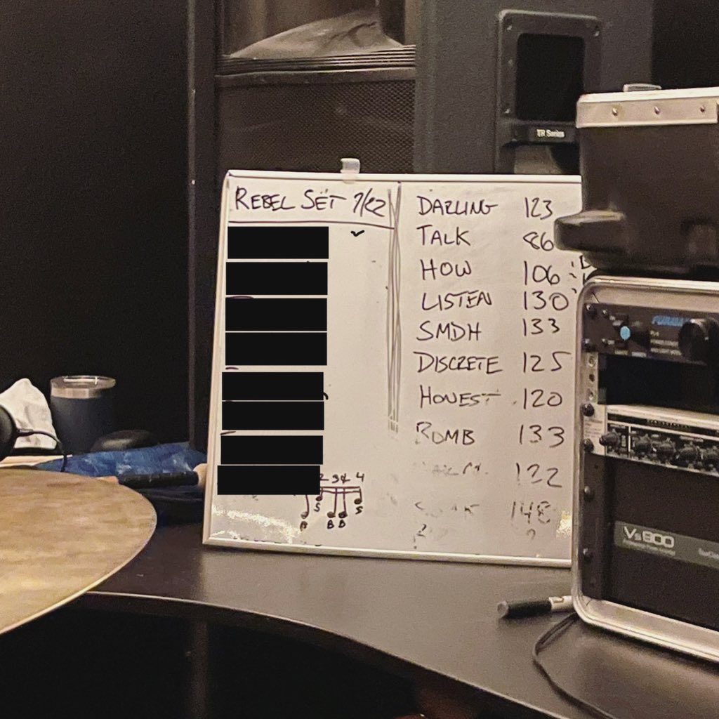 luaunoise's tweet image. What songs will we play at @TheRebelPHX in three weeks? On the right is the set from our last show at the end of 2019, we’ll play a couple of those along with a bunch of new ones!

Have you grabbed tickets yet? Hit seetickets.us/LuauRebel and we’ll see you there!
