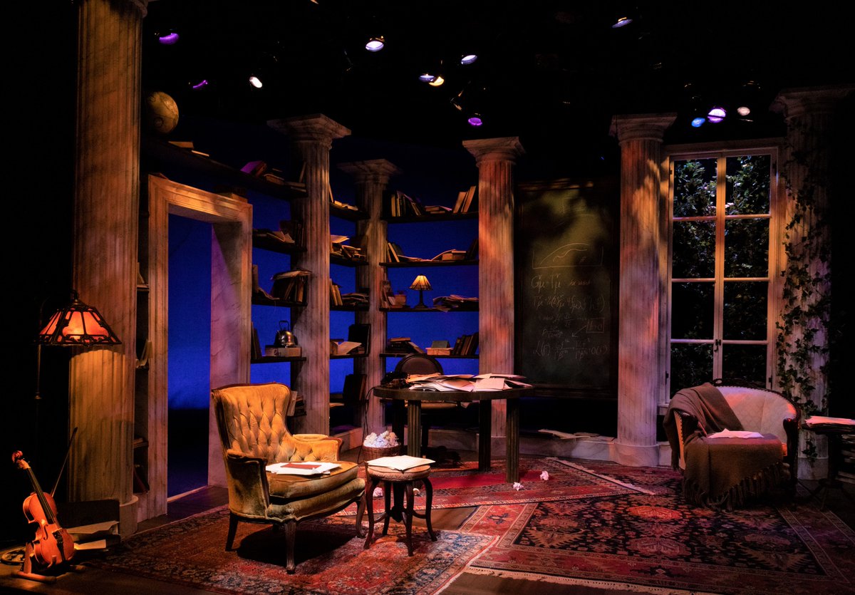 FSTSarasota's tweet photo. Happy Opening! Here's a sneak peek of our beautiful set for #MyLordWhatANight. On this stage, a story of an unlikely friendship between two historic icons, Marian Anderson and Albert Einstein, will unfold. #FSTMainstage https://t.co/DG7I9wkGlw