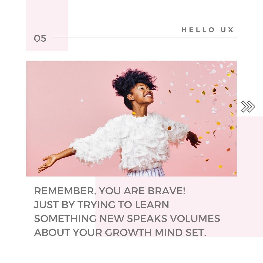helloux_design's tweet image. Learning a new skill?, No worries! We got you! @stellaguan offers some helpful tips, yayyy Go You!!! 
#uxdesign #helloux #diversevoices #womenintech #stellaguan #visualdesigner #pathunbound #womanpreneur #womanboss #bossbabe #chingona