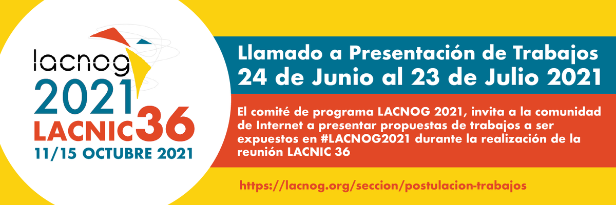 LACNOG's tweet photo. 🌐LACNOG 2021 Llamado a Presentación de Trabajos 

⚠ Recuerda que tienes hasta el 23 de julio para participar ⚠️

Guía para la presentación de trabajos 👇
https://t.co/TDlukbQmkc

Formulario para participar 👇
https://t.co/yWv0OzLEvm https://t.co/P4KpG3muCr