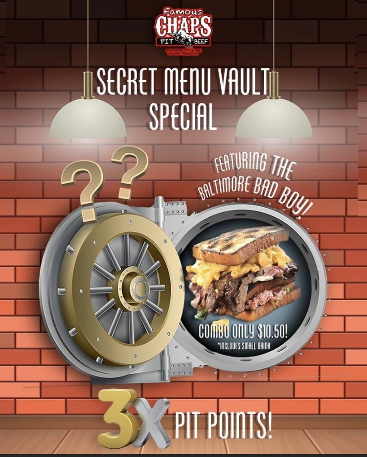 chapspitbeef_pa's tweet photo. Late last night the Chaps "Secret Menu" Vault was hacked &amp; our super tasty, super #SecretMenu was leaked! So this month you get the #BaltimoreBadBoy &amp; a small drink for only $10.50! #PitBeef &amp; Ham piled high with our Famous #MacNCheese, #Bacon, Lettuce, Tomato &amp; Mayo on Toast! https://t.co/KS4D1PllE4