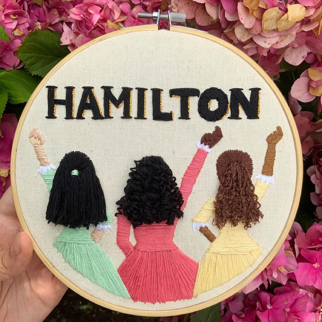 HamiltonMusical's tweet photo. All women are CREATED equal! Mind-blown by the details on this embroidery. (🧵: amelia_stitches /Instagram) https://t.co/5e3tVrK6gU