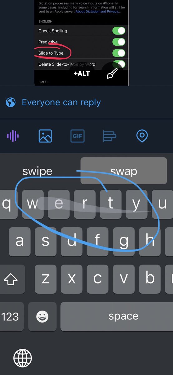 danidonovan's tweet photo. 3. Enable swipe-to-text:

(Settings > General > Keyboard) https://t.co/EN5MnNKLSw
