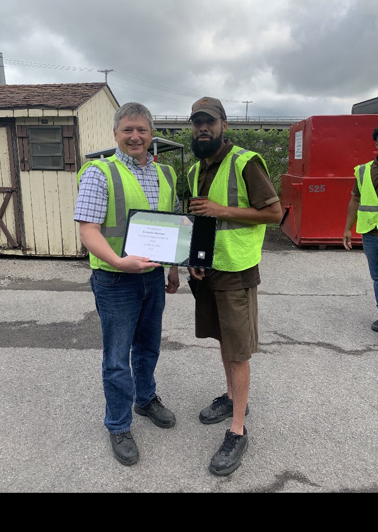 Congrats Ray Ray - one of 6 Safe Driving awards handed out this morning in Niagara Falls.  This was a very special 1 Year Safe Driving Award.  <a href="/safetyfirstNED/">Northeast District Safety</a> <a href="/themattenglish/">Matt English</a>  #NEDSUMMER2021