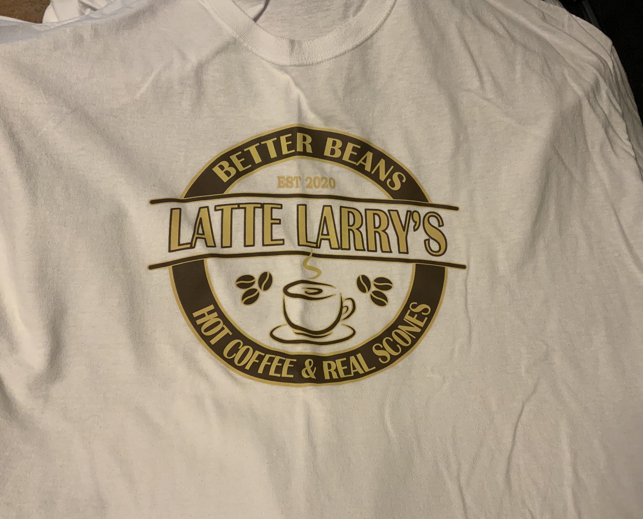 Wearing my Latte Larry s shirt today, happy birthday Larry David! 