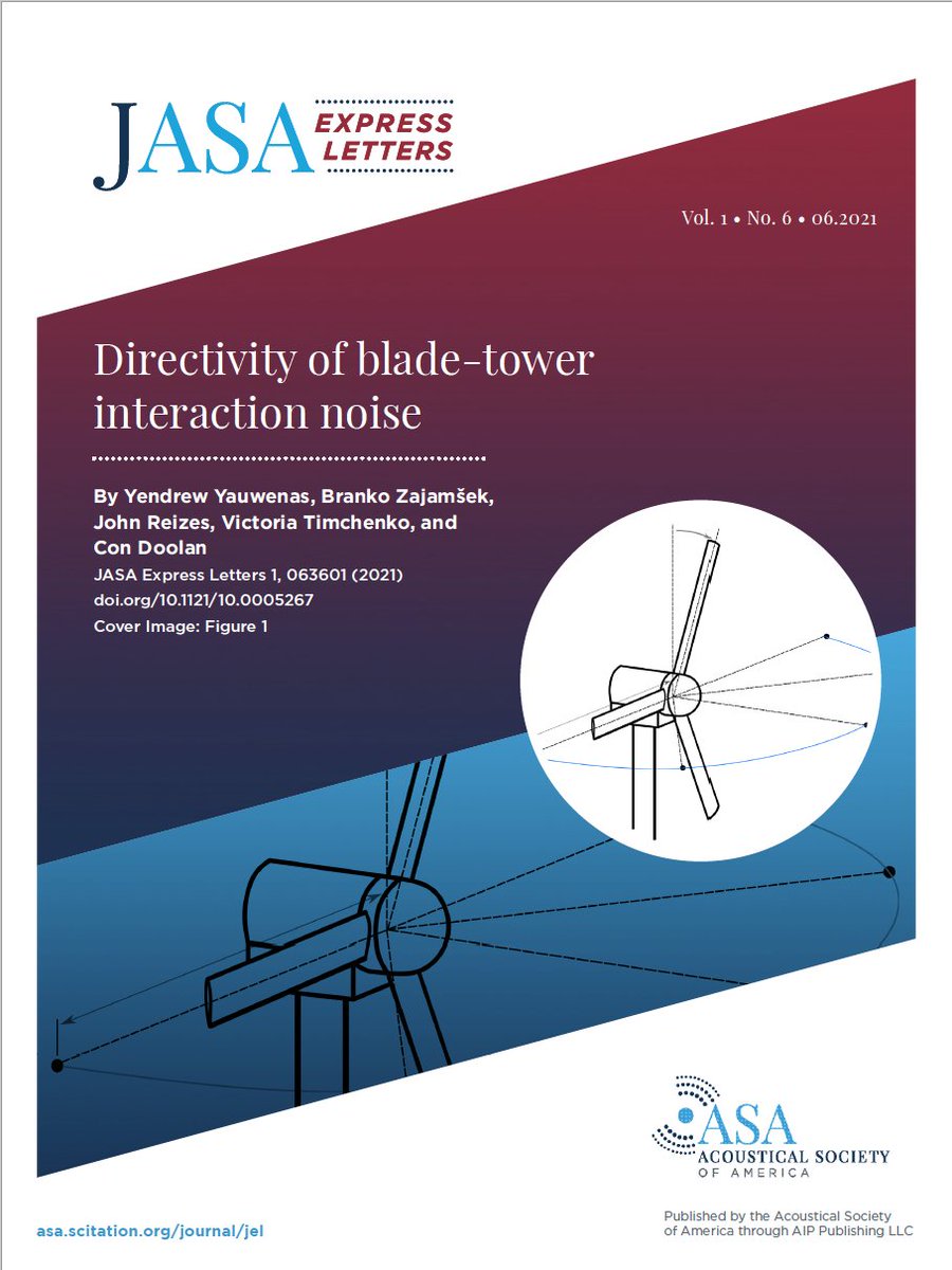 JASA Express Letters (@asa_jasael) on Twitter photo The June cover is up! It features, "Directivity of blade-tower interaction noise." Read the article at doi.org/10.1121/10.000….
<a href="/FlowNoiseGroup/">FlowNoiseGroup</a>
<a href="/UNSWEngineering/">UNSW Engineering</a>
<a href="/Flinders/">Flinders University</a>
#acoustics #WindTurbines #noise The June cover is up! It features, "Directivity of blade-tower interaction noise." Read the article at doi.org/10.1121/10.000….
<a href="/FlowNoiseGroup/">FlowNoiseGroup</a>
<a href="/UNSWEngineering/">UNSW Engineering</a>
<a href="/Flinders/">Flinders University</a>
#acoustics #WindTurbines #noise