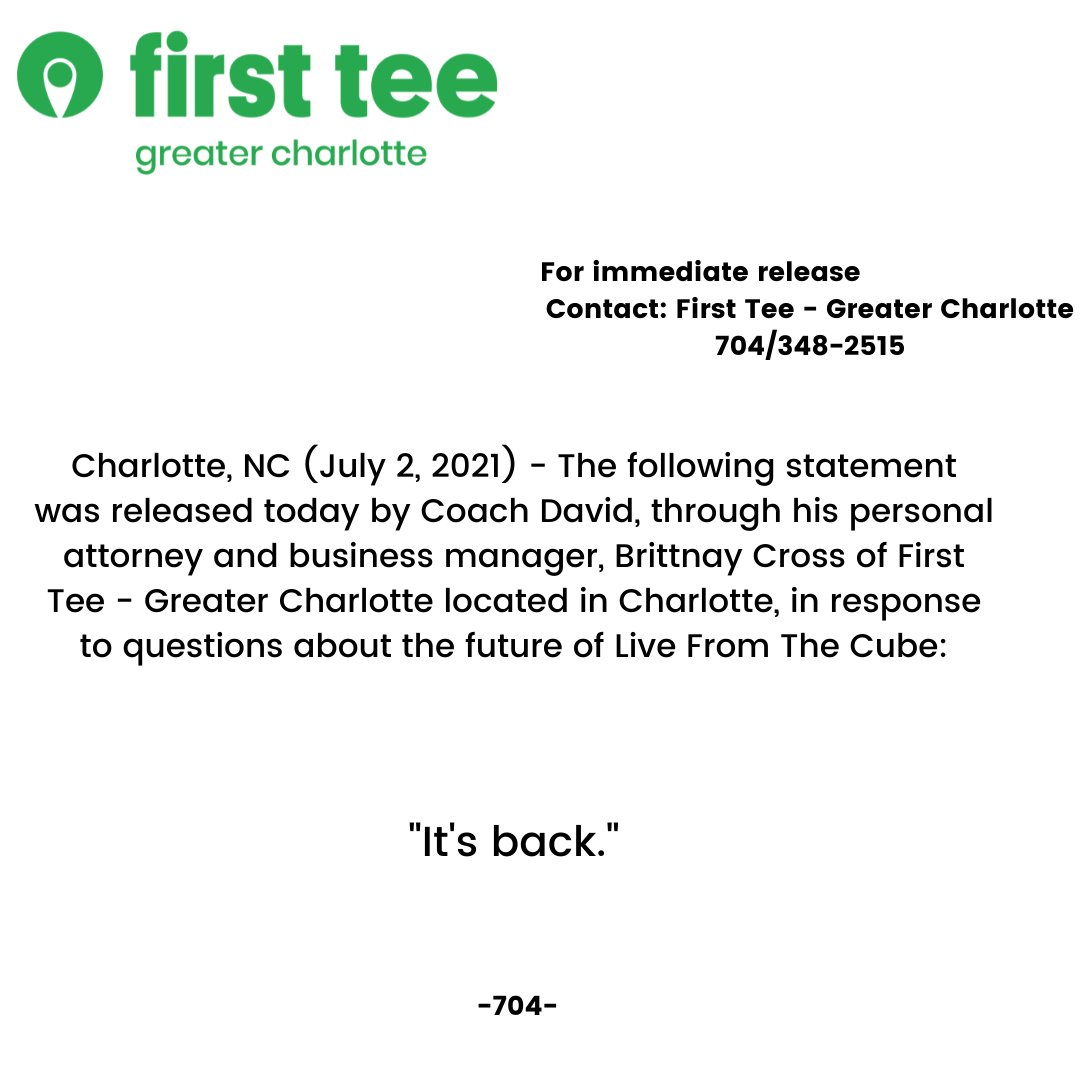 FirstTeeGC's tweet image. 7.9.21 #livefromthecube #buildinggamechangers #changeageneration #ninecorevalues #healthyhabits #firstteegc #firsttee