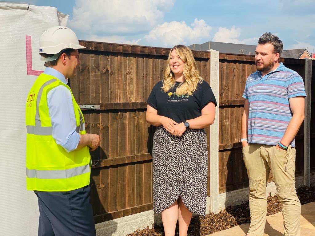 RobertJenrick's tweet photo. Great to meet Jodie and Ant, proud first time buyers in #Cannock today.

And to launch another exciting #FirstHomes site:
🏡 30% discount
🏡 Local first time buyers
🏡 Key workers &amp; veterans
Check out https://t.co/oqTSVeJREJ https://t.co/mzH0H52Do4