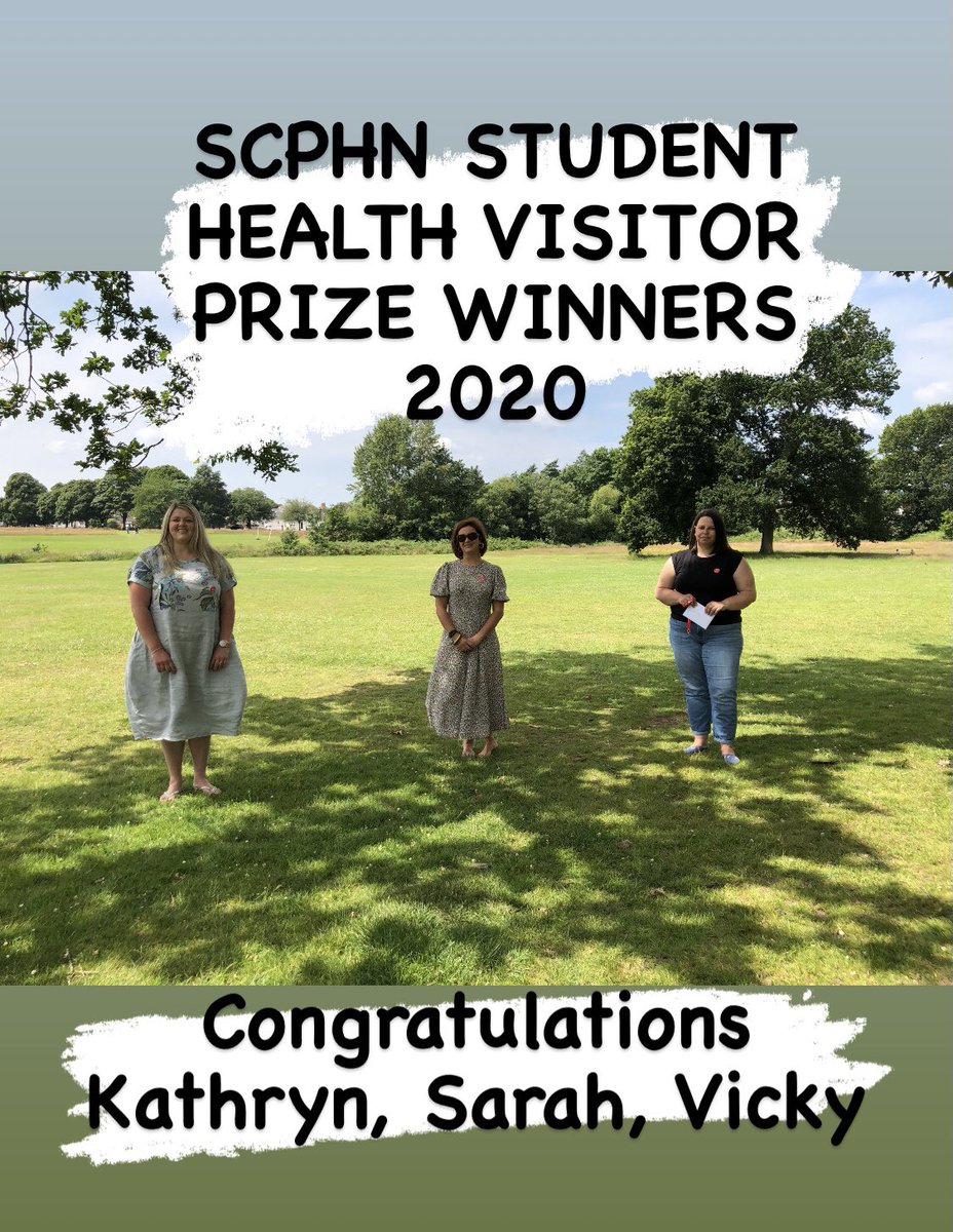 Class of 2020 student health visitor prize winners. Congratulations! 👏👏🎉