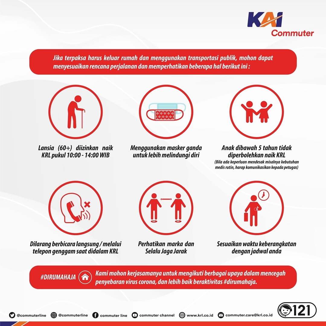 CommuterLine's tweet photo. Mulai 3 Juli 2021 KAI Commuter melakukan penyesuaian layanan dan operasional KRL Jabodetabek, KRL Yogyakarta-Solo, KA Prameks, dan KA Lokal Merak sejalan dengan pemberlakuan PPKM Darurat. |1 https://t.co/YWSUlisvvY
