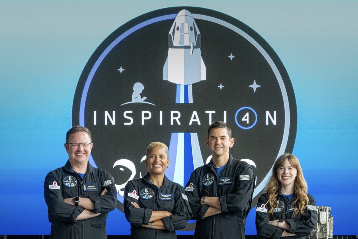 DrSianProctor's tweet photo. I ❤️ my crew! 👩🏾‍🚀🚀🐉

@rookisaacman @ChrisSembroski @ArceneauxHayley @inspiration4x https://t.co/KcrCh84GpU