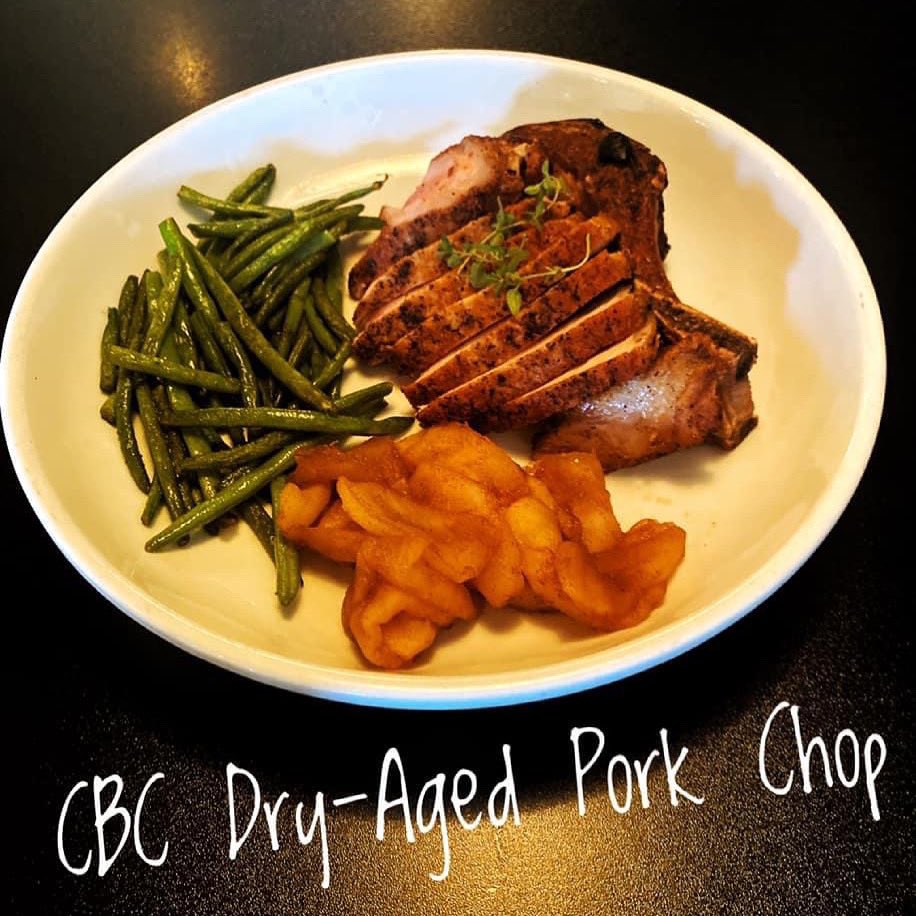 cbcbiscuits's tweet photo. Tonight &amp; tomorrow night 4:30pm-9pm... last chance to try our CBC Dry-Aged Pork Chop with sautéed green beans &amp; fried apples. See you on Main. 474-8670 https://t.co/gP1r0ZIOxA @mainstmcminn https://t.co/Gs7oUNxoZU