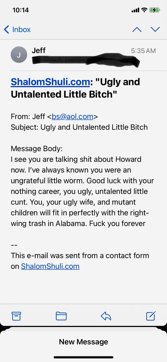 shalomshuli's tweet photo. Oh damn I thought I blocked out his email, my bad dude. https://t.co/zh0kjiIywt