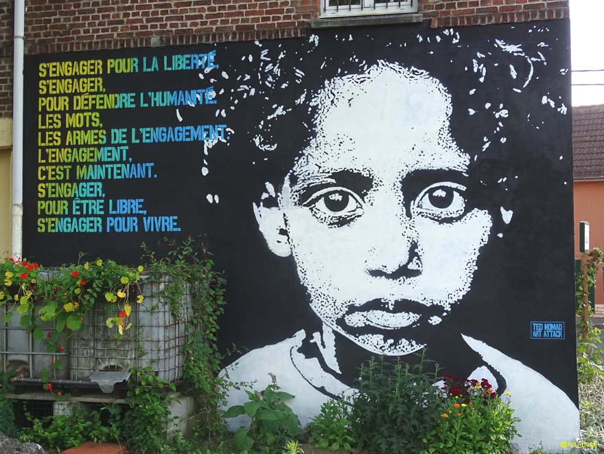 Art_mural's tweet photo. #LoosEnGohelle #PasDeCalais  Portrait récent de #TEdNomad @TedNomad  dans un jardin partagé.
En savoir + en suivant ce lien : https://t.co/o2D2Q9Fm8O https://t.co/d0S9WoUqb6