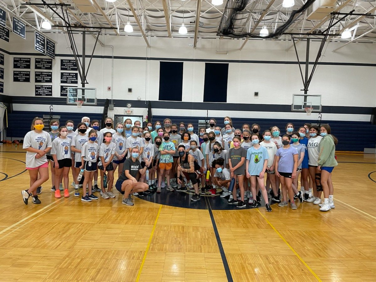 Thank you to Mercy Basketball Alumni Gina Montesano over at <a href="/GAMETraining/">Gina Andrecolich-Montesano</a> for coming in to take our 5th-8th graders through an agility workout. Footwork is so vital to the game of basketball!