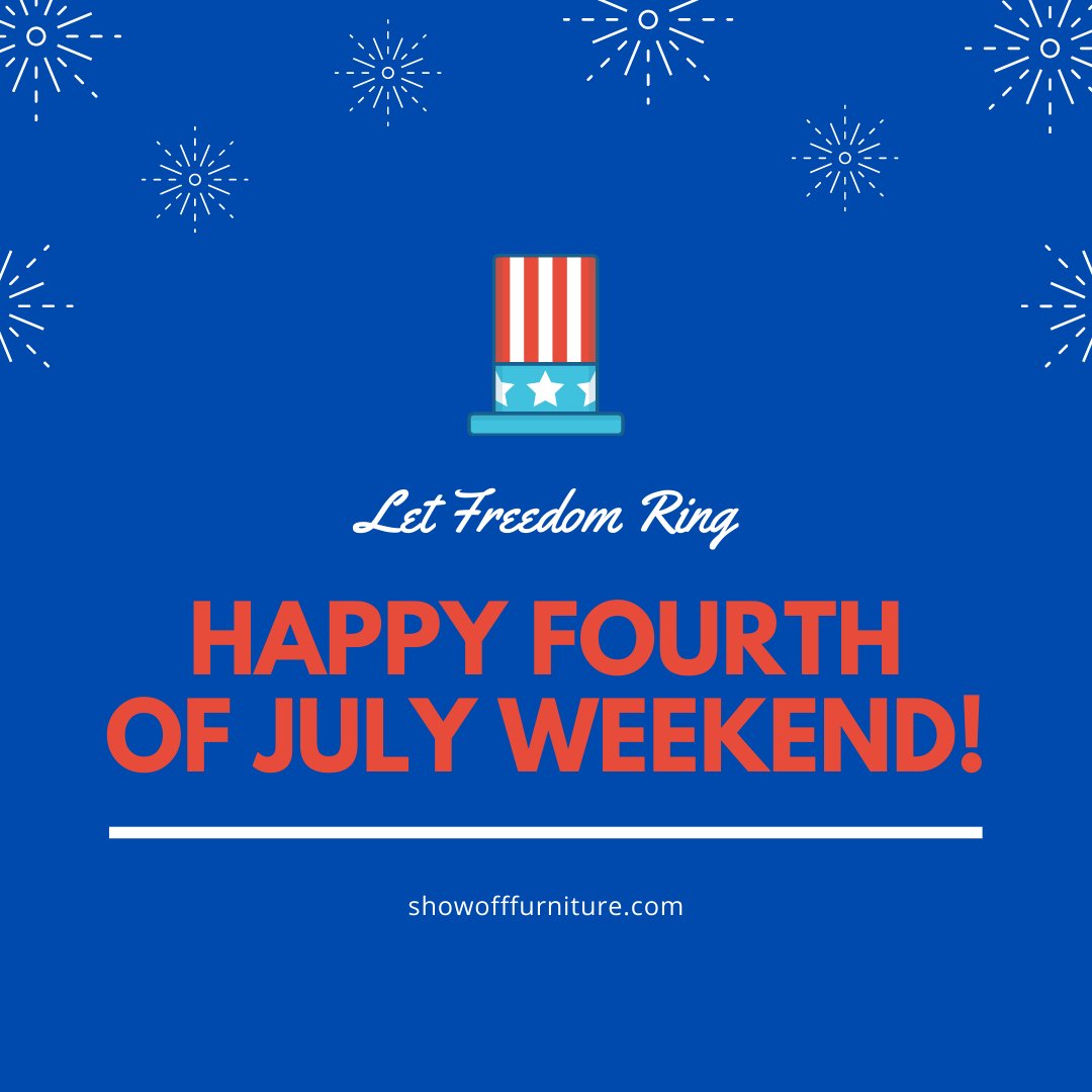 ShowOffFurn's tweet photo. #showofffurniture 
#fourthofjuly #julyfourth #happyfourthofjuly #fourthjuly #4thofjuly #july4th #july4 #4thjuly #independenceday #happyindependenceday #weekend #july4thweekend #4thofjulyweekend #julyfourthweekend #july4weekend #unitedstates #unitedstatesofamerica https://t.co/jOHYxg2xKa