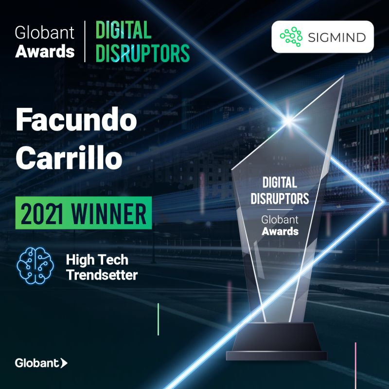 We have been awarded the Digital Disruptor award as a High Tech Trendsetter by @globant. This is a huge recognition for the whole team, where we continuously work to develop technology that can help people suffering mental health disorders.
#DigitalDisruptors  #MentalHealthTech
