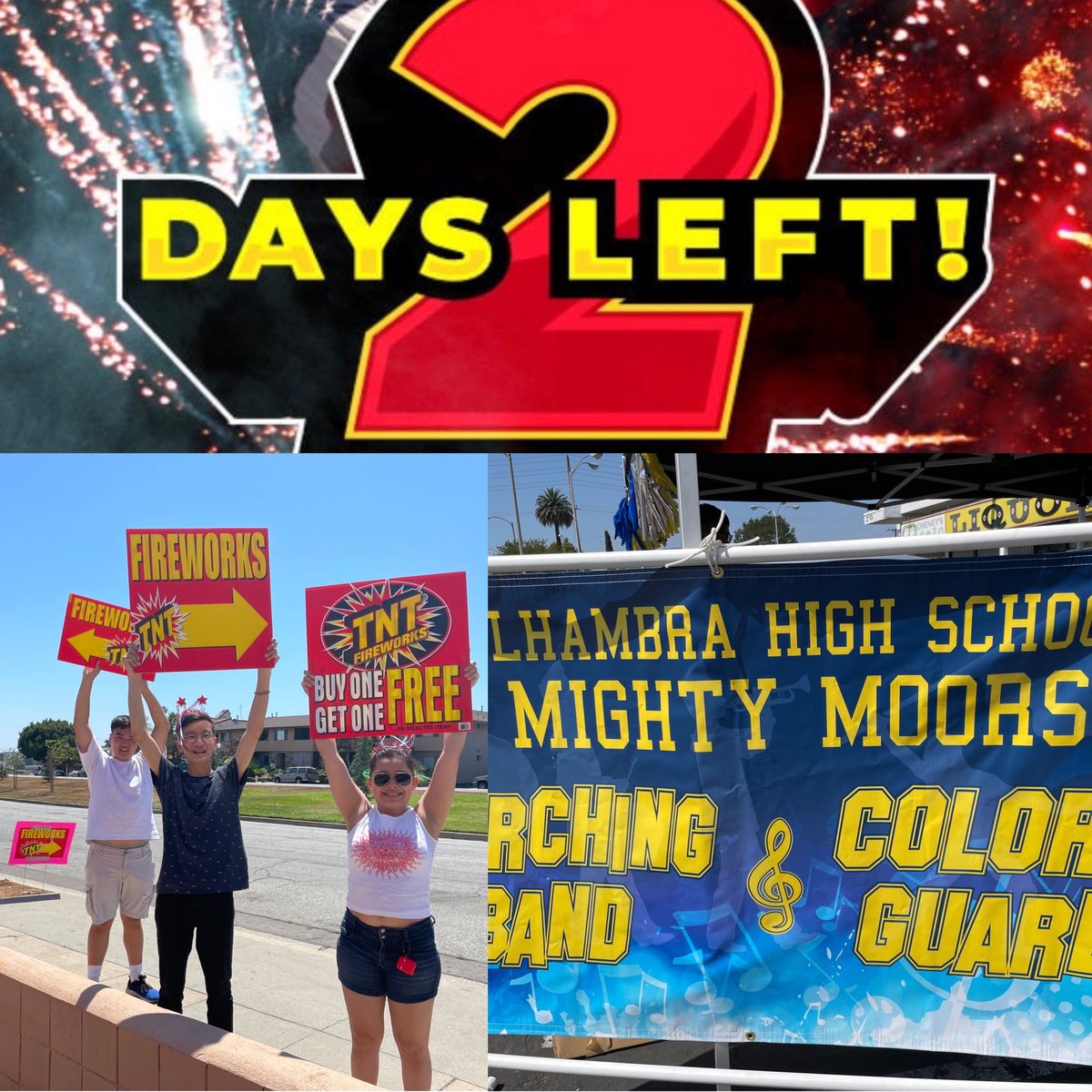 EBalsz's tweet photo. Hello family &amp; friends, come on by the TNT Fireworks Stand-2810 Alhambra Rd &amp; support the AHS Marching Band&amp;Cologuard! The kids have been indoors this past year!…help us get them back on the field, playing&amp;marching! ❤️🎶🥁#gomoors #ahsmmmb https://t.co/KWeuIZ8C97