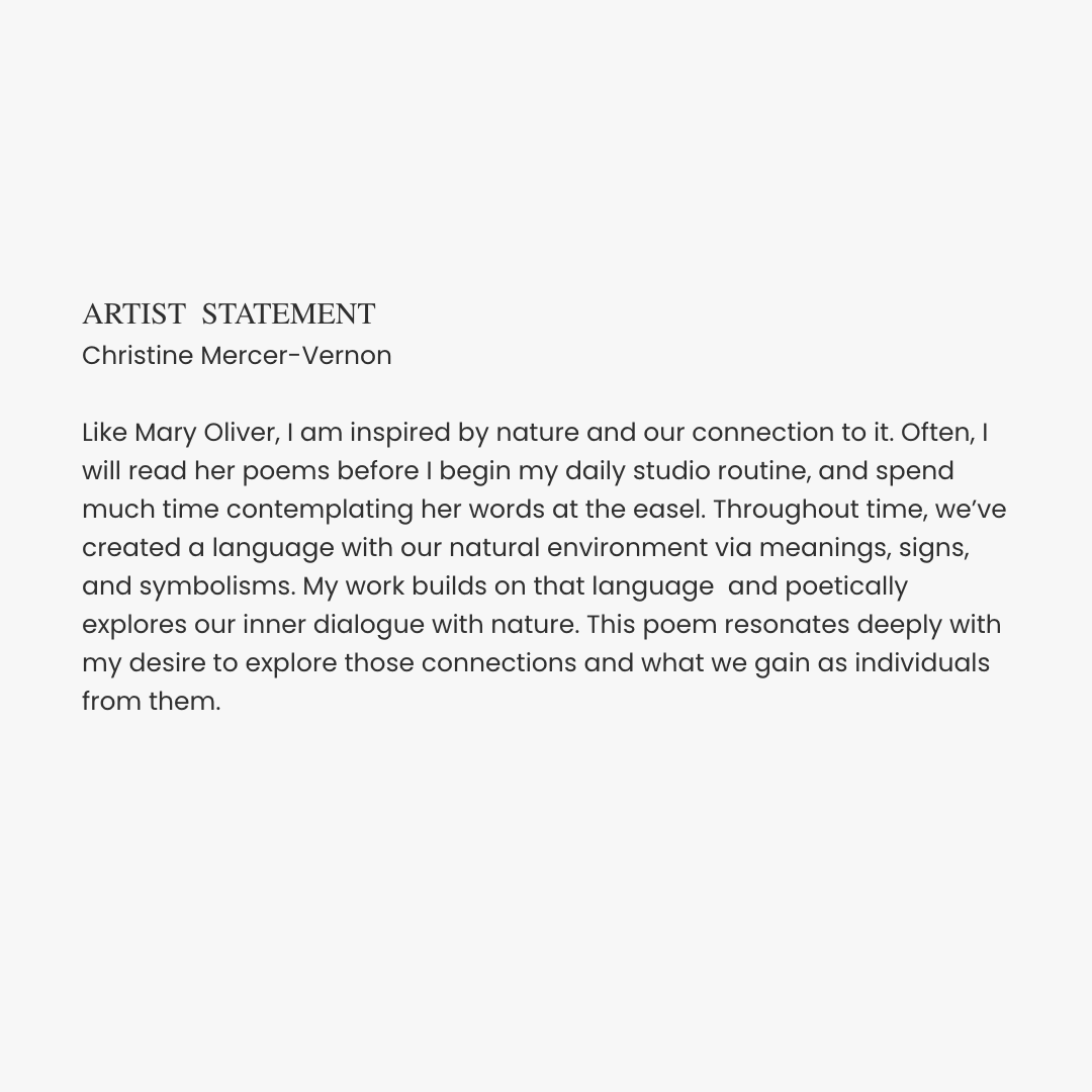 #ArtSpeaksToArt

Christine Mercer-Vernon shares "Dry Run Falls" (11x14 inch oil on panel) with the #FavoritePoemProject, inspired by the poem "I Have Decided" by Mary Oliver.