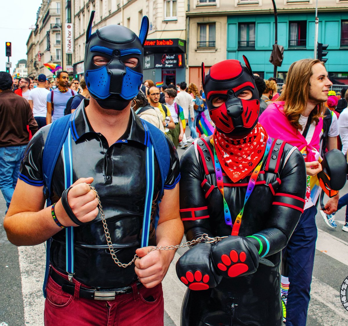 Chained by @scooby_pup and leashes by @Tomy67746370
I can't go where I want 😱😇

📸 By @PixelPup5