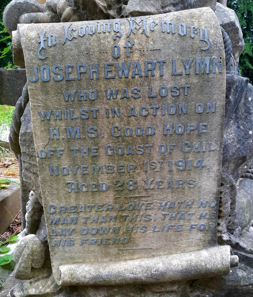 InscriptionsWw1's tweet photo. #RememberedHere
Joseph Ewart Lymn
Who was lost whilst in action on #HMSGoodHope off the coast of Chili, 1 November 1914
Aged 28
"GREATER LOVE HATH NO MAN THAN THIS"
#StPhilipsChurch #PennFields #Wolverhampton
#WW1 #LestWeForget
Online records via https://t.co/JYBBSypHBP https://t.co/b0osyJn1t7