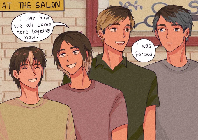 the regulars at the hair salon 3/3 (it's getting ridiculous) #haikyuu 