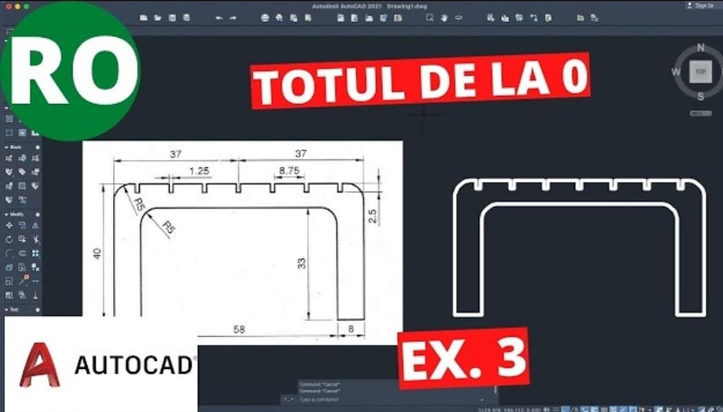 GCintea's tweet image. #AutoCAD #AutoCad_2D_Drawing #Exercise #romania