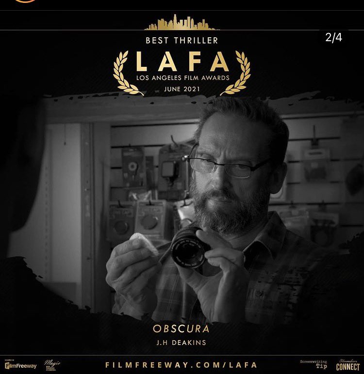 DeakinsJoni's tweet photo. Jack’s film “Obscura” just won Best Thriller and Best Actor LA Film Awards! You go baby! Mama loves 🤩 https://t.co/qZRDBxJBlD