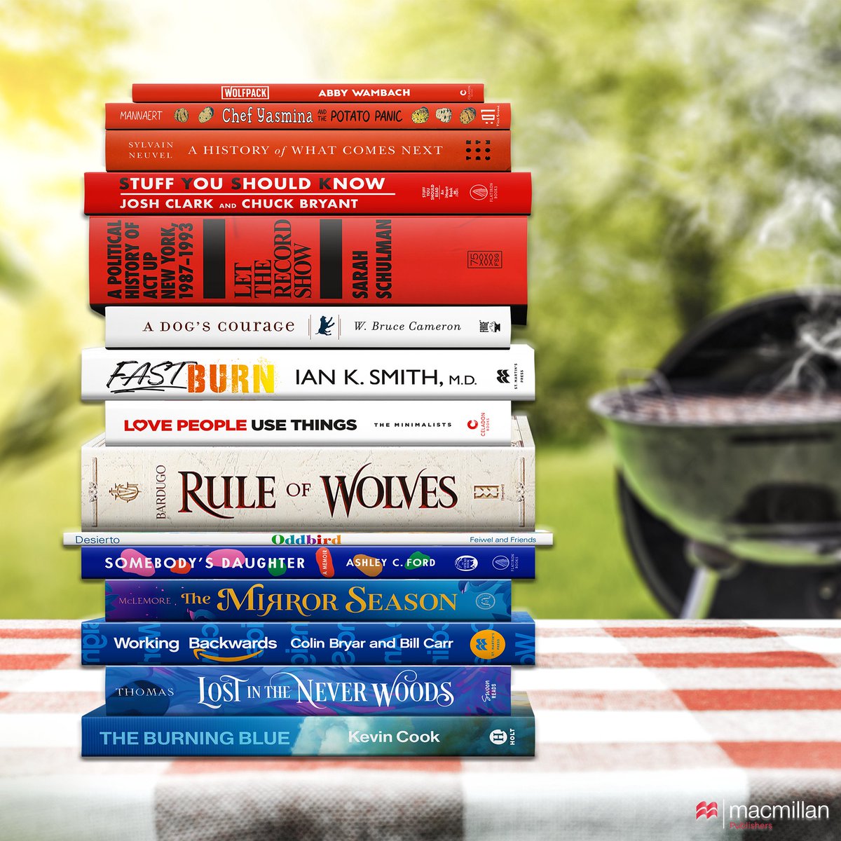 Long weekend plans: Barbecue and BOOKS! 🍔🌭📚

What’s on your weekend #tbrpile?

📕: <a href="/AbbyWambach/">Abby Wambach</a>, <a href="/neuvel/">Sylvain Neuvel</a>, <a href="/sarahschulman3/">sarah schulman</a>, <a href="/adogspurpose/">A Dog's Purpose</a>, <a href="/DrIanSmith/">Dr. Ian</a>, <a href="/JFM/">Joshua Fields Millburn</a> + <a href="/RyanNicodemus/">Ryan Nicodemus</a>, @LBardugo, @derekdesierto, <a href="/iSmashFizzle/">Ashley C. Ford</a>, <a href="/LaAnnaMarie/">Anna-Marie McLemore ✨ SELF-MADE BOYS out now</a>, <a href="/cbryar/">Colin Bryar</a> + <a href="/BillCarr89/">Bill Carr</a>, <a href="/aidenschmaiden/">Aiden Thomas 🇵🇸</a> &amp; more!