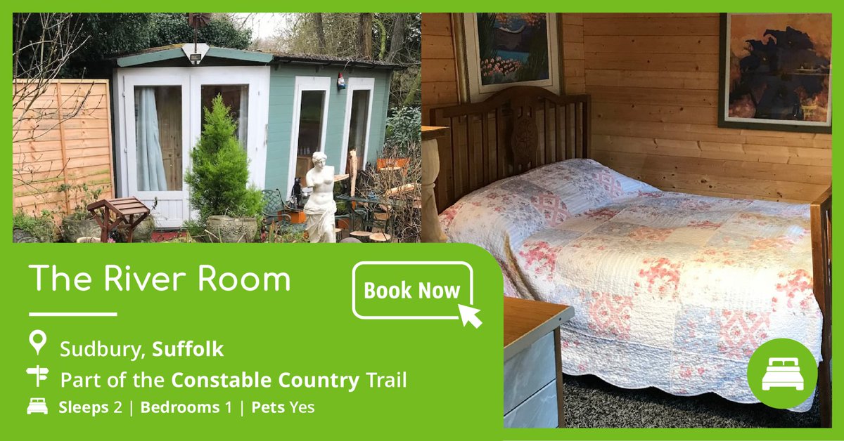 🗓 Book online with The Tourist Trail! 🗓
👉 bit.ly/TTTRiverRoom

🛌 Sleeps: 2
🔑 Bedrooms: 1
🐾 Pets: Yes

A 14th century home away from home, where you can enjoy the scenic surroundings of Suffolk. The River Room is self-catering with an optional cooked breakfast! 🍳 🥓