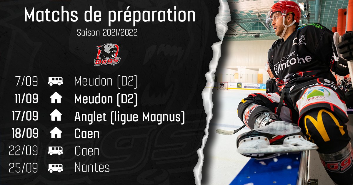 Le calendrier des matchs de préparation des #DogsdeCholet est connu ! 
J-64 avant le premier match à <a href="/Glisseo/">GlisséO</a>  ! 😍