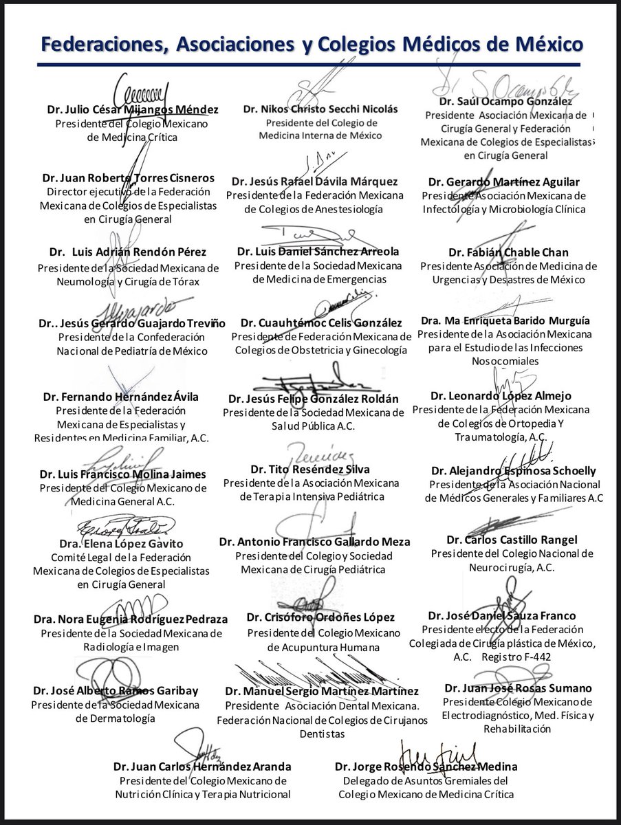 Las federaciones, asociaciones y colegios médicos de México se manifiestan contra la inseguridad que viven algunos pasantes de medicina. Es inadmisible que se les mantenga donde no se les pueda brindar un mínimo de seguridad.