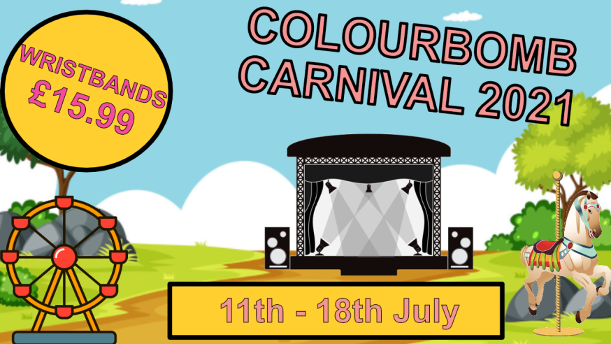 ShowTimeRBLX1's tweet photo. Colourbomb Carnival information 

DATES ARE NOW 11TH - 18TH

EVENT IS NOW BACK TO THE NORM (2017, 2018 EVENTS)

WRISTBAND ENTRY

LARGE SELECTION OF RIDES FOR EVERYONE RANGING FROM KIDS, FAMILY AND THRILL SEEKING RIDES!!!

LIVE MUSIC FROM THE STAGE 

Colour bomb party  #roblox https://t.co/GtgMJzd62l