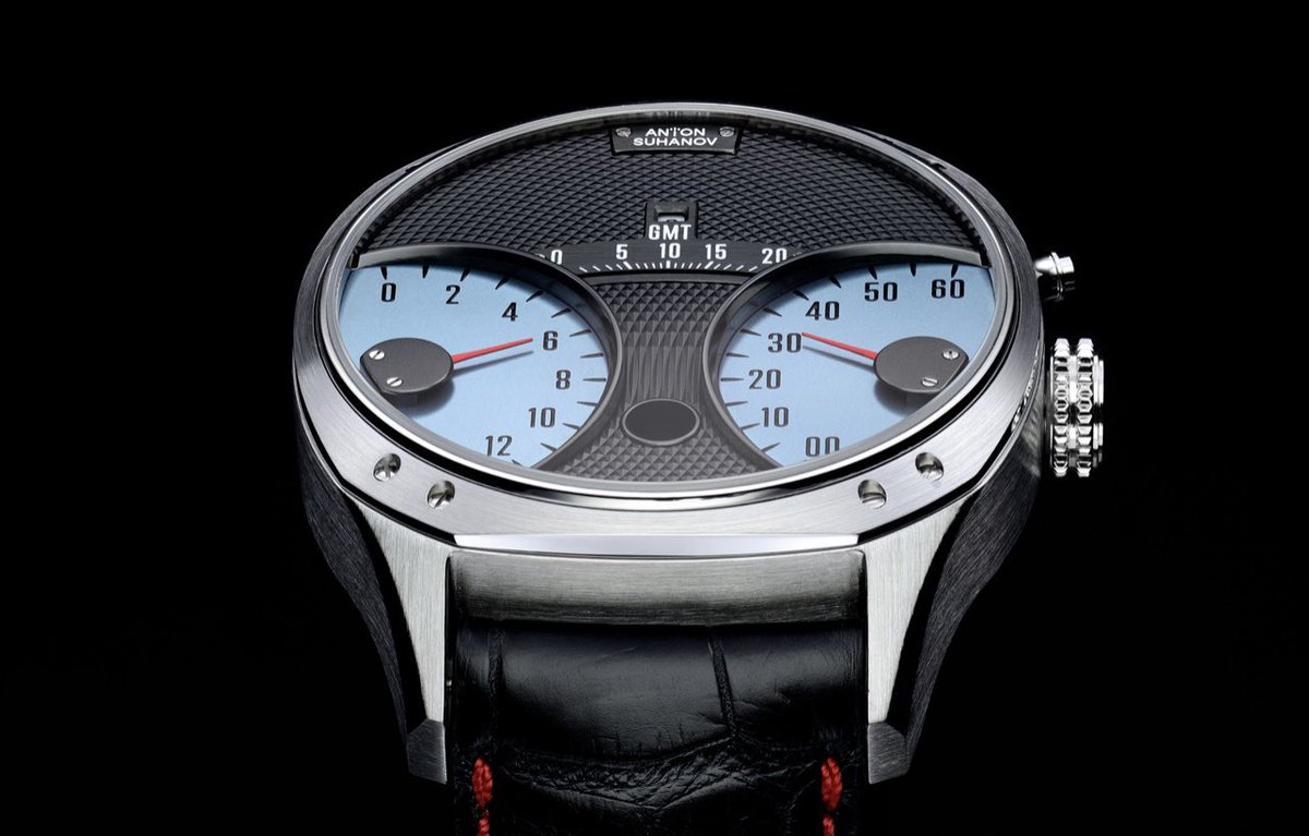 ICONH's tweet image. Unique take on dueling retrograde dials by Anton Suhanov.