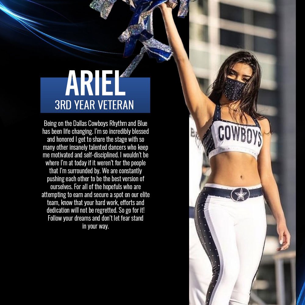 #RoadToAuditions with captain Marley &amp; veterans Jimmy, Wesley &amp; Ariel. Expect a high energy, fun experience at auditions that exemplifies what being a member of DCRB is all about. It wouldn’t be a Cowboys game day without the uniqueness, entertainment &amp; spirit of Rhythm &amp; Blue!